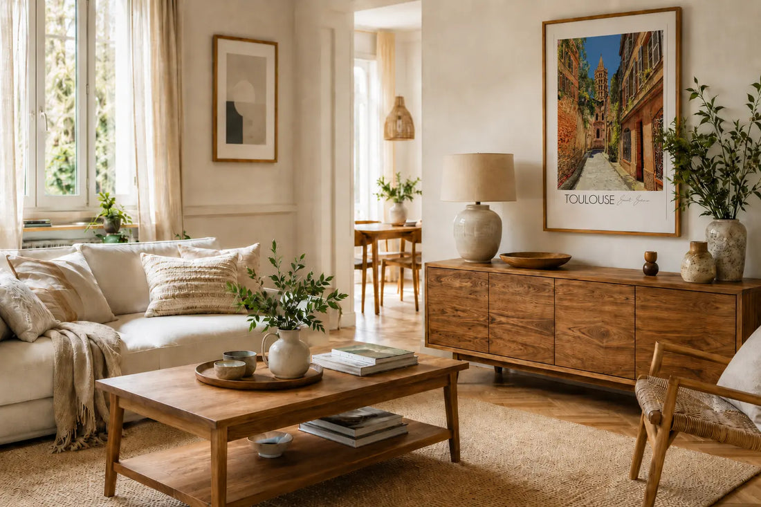 meubles en teck dans une decoration interieure