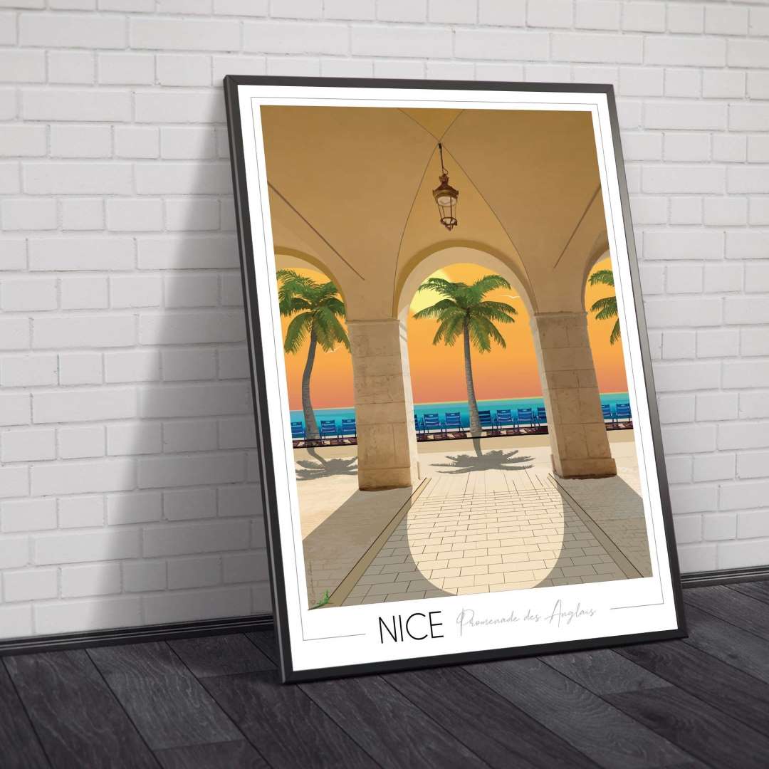 Nice, une illustration artistique de la Promenade des Anglais