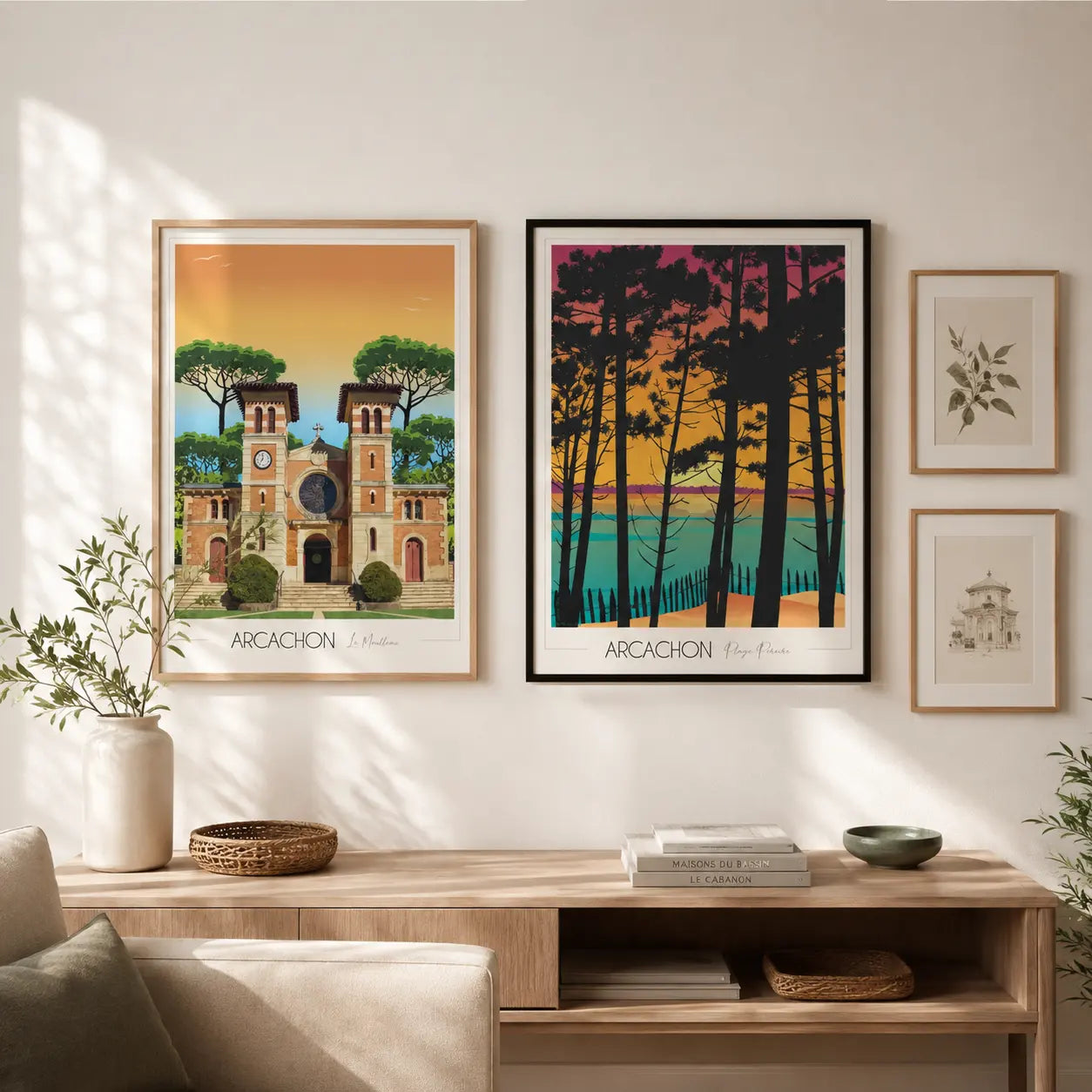 Affiches d'Arcachon - illustrations Foliove par Marie Troff