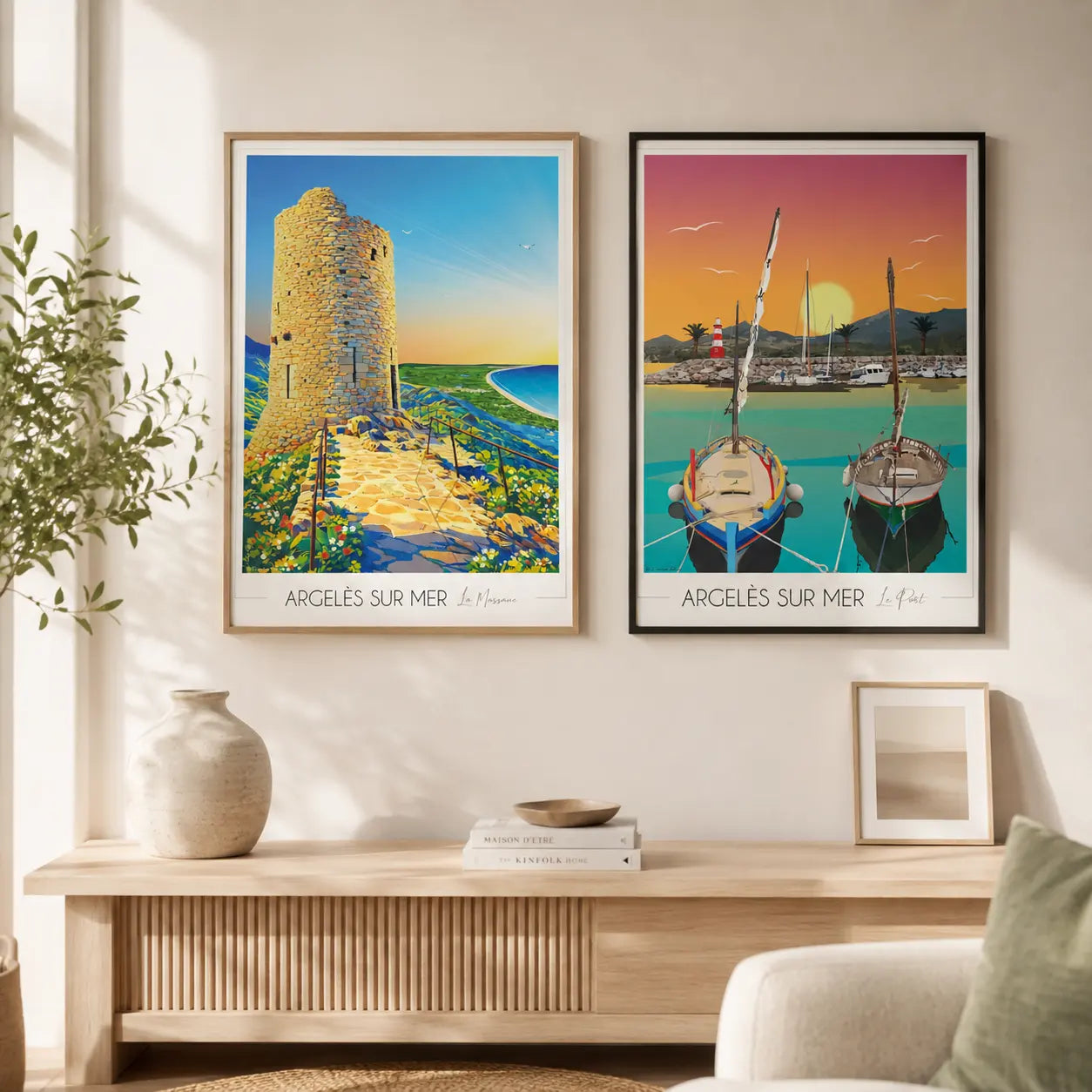 Affiches d'Argelès sur Mer - illustrations Foliove par Marie Troff