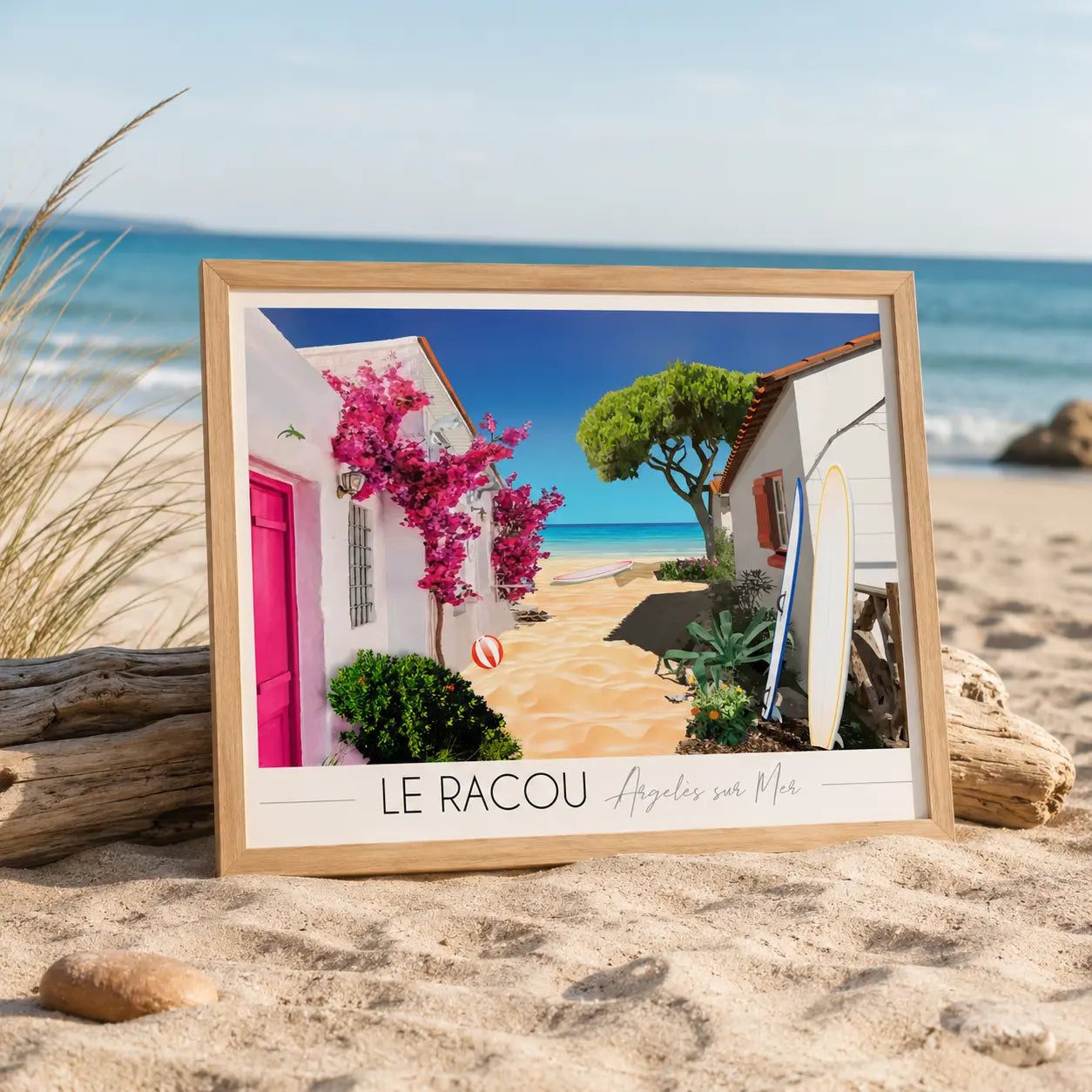 affiches du bord de mer ambiance vacances