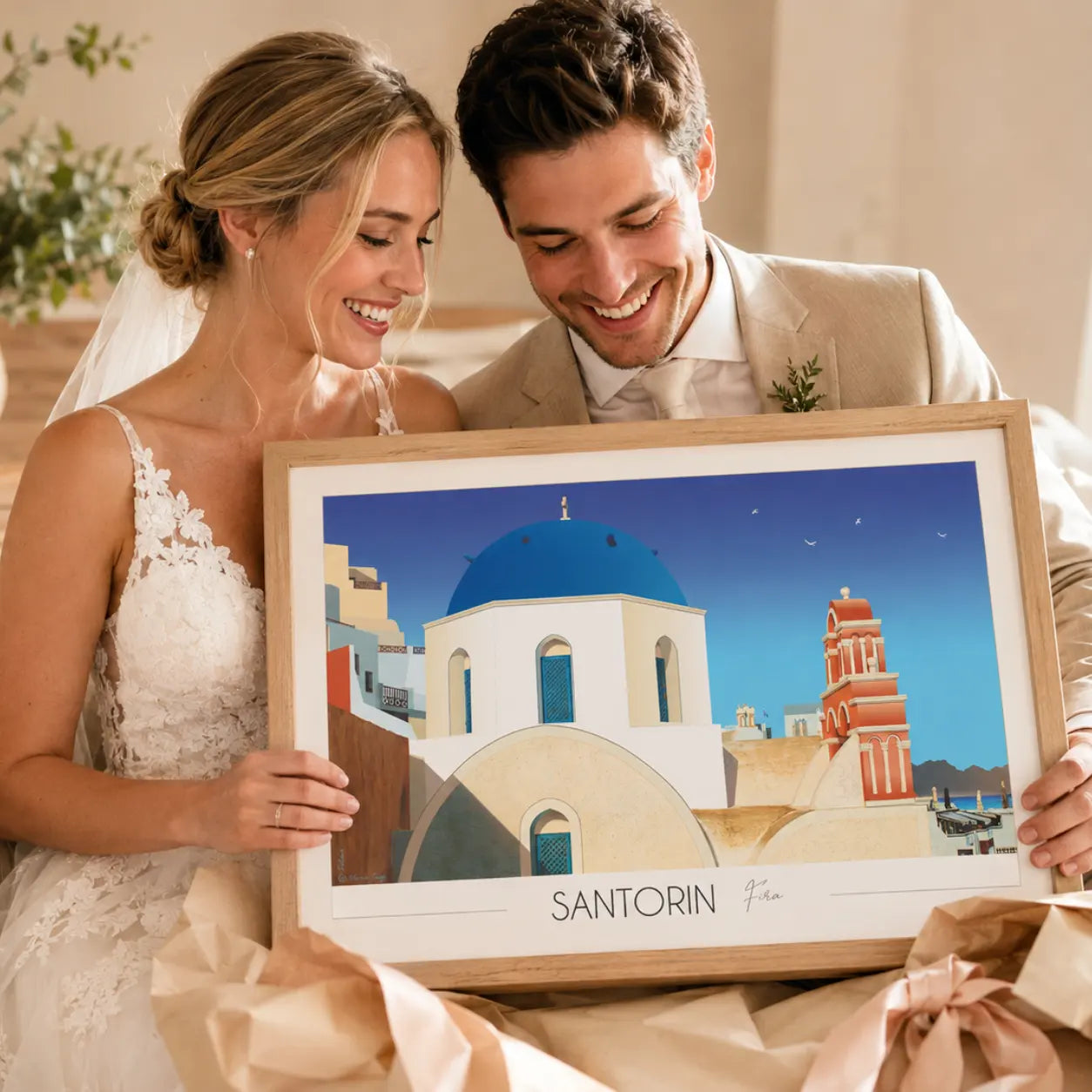 Cadeaux de mariage - illustrations Foliove par Marie Troff