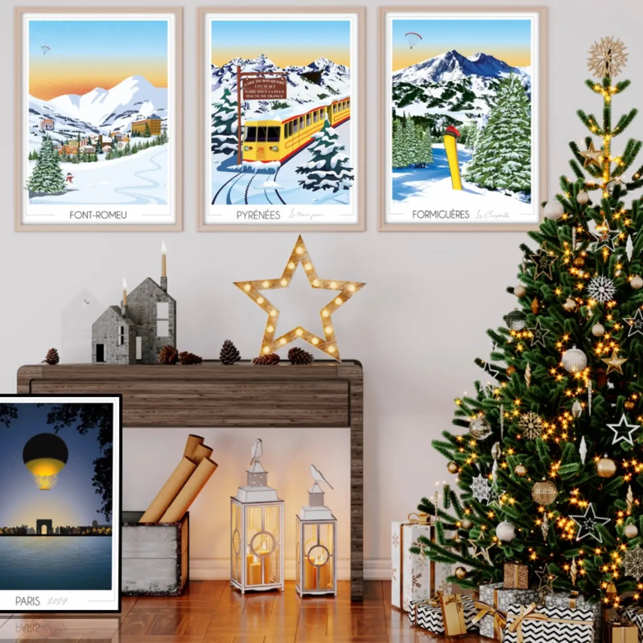 Cadeaux de Noël - illustrations Foliove par Marie Troff