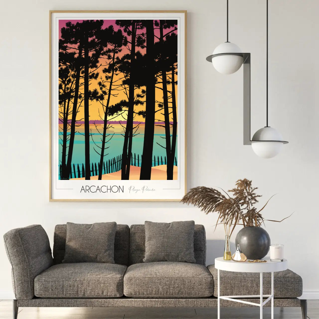 Affiche Arcachon Plage Pereire