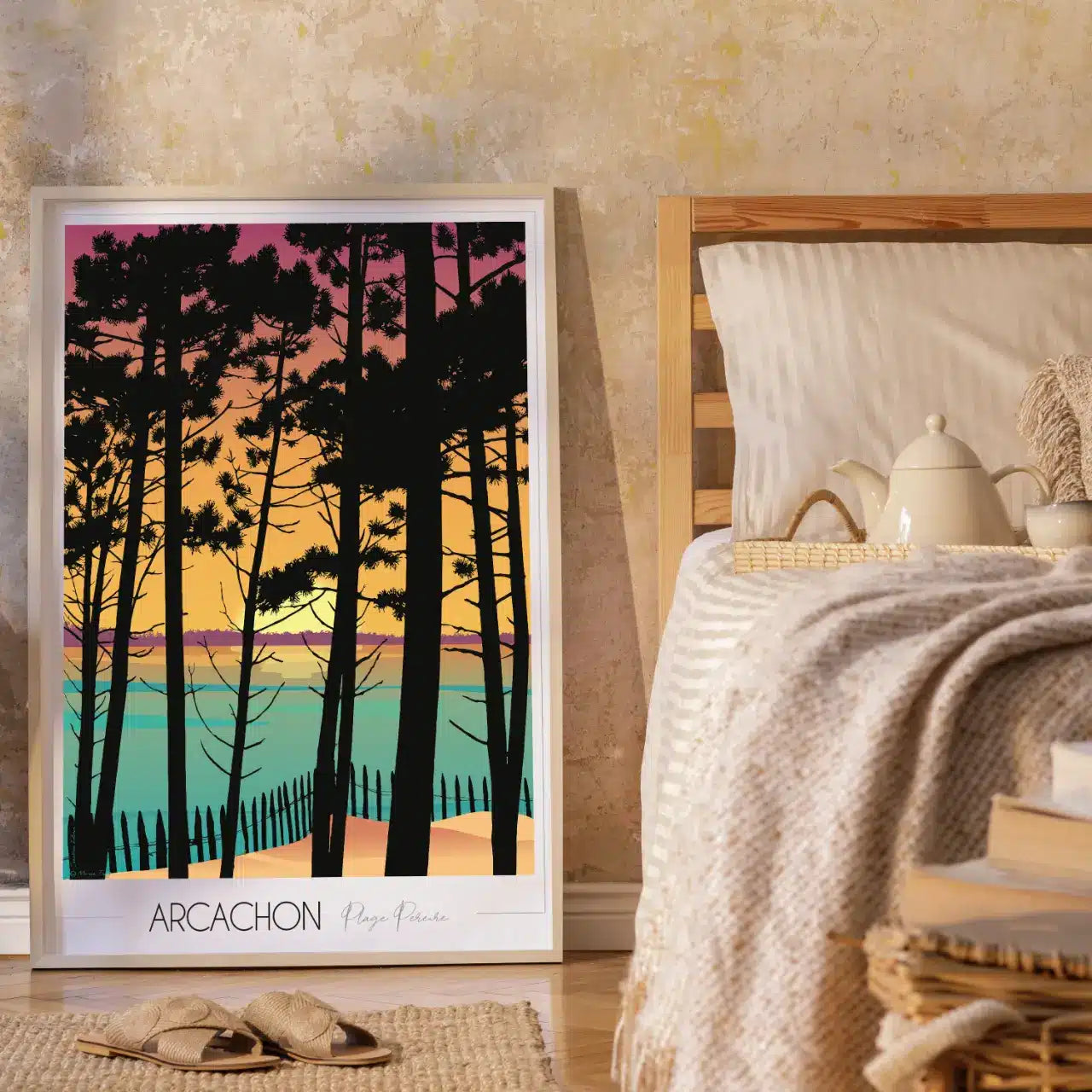 Affiche Arcachon Plage Pereire