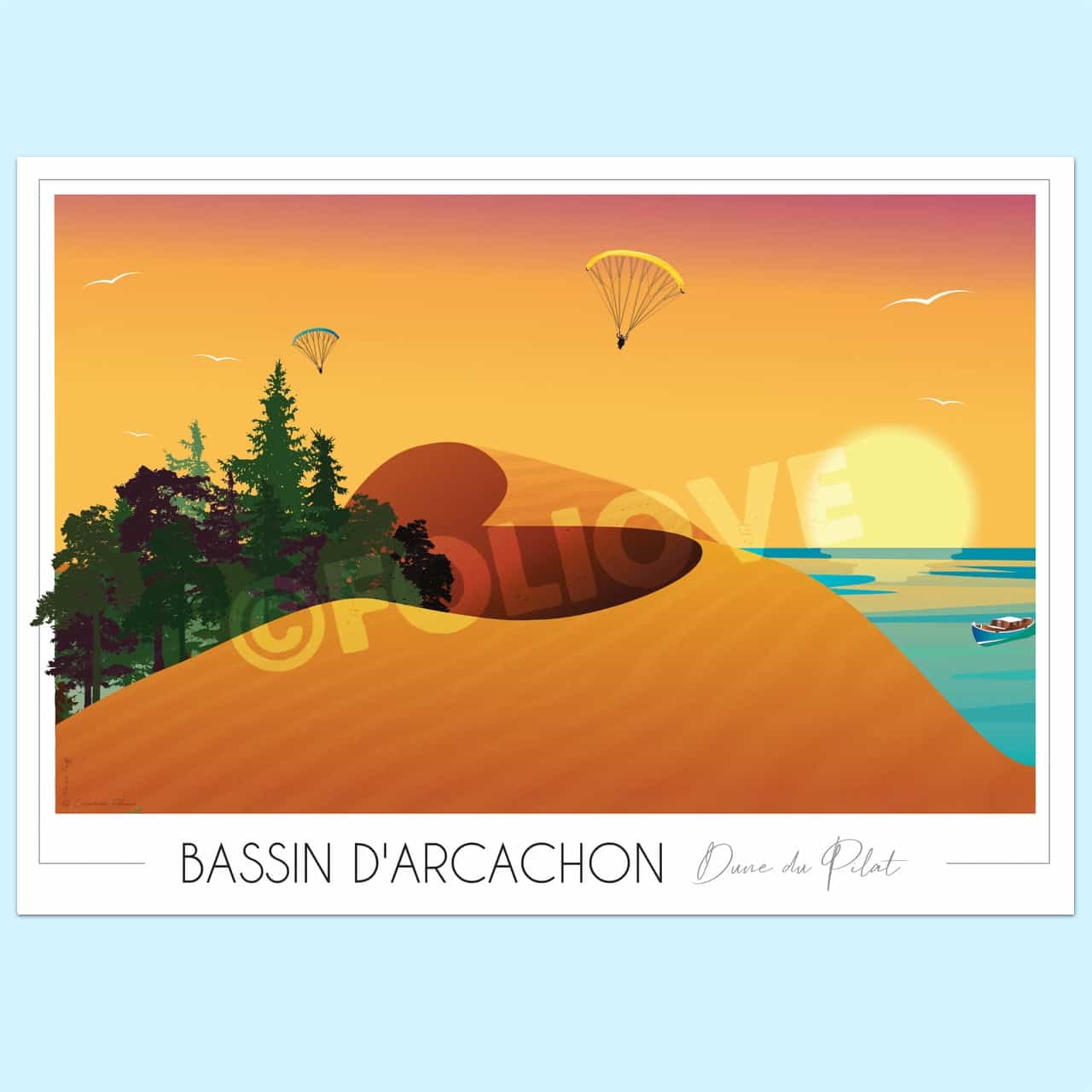Affiche Dune du Pilat - Bassin d'Arcachon