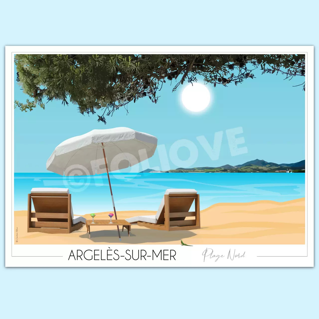 Affiche Argelès sur Mer Côte Vermeille