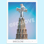 Affiche Barcelone Sagrada Familia Tour de Jésus