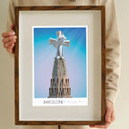 Affiche Barcelone Sagrada Familia Tour de Jésus