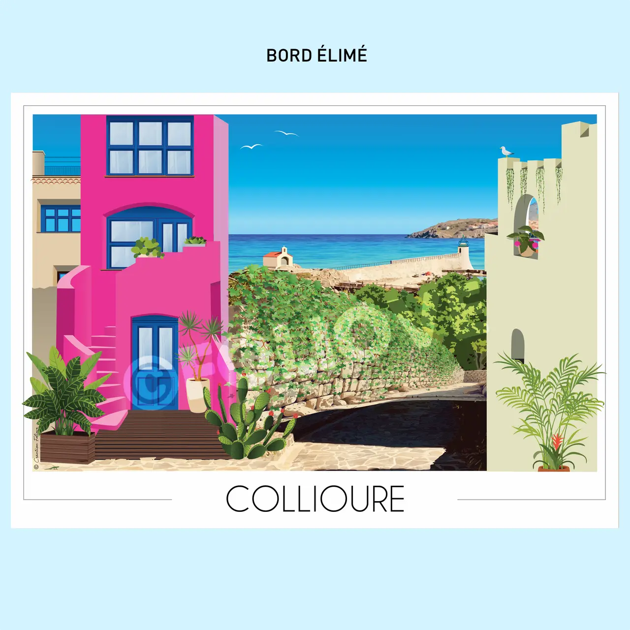 Affiche Collioure Quartier du Mouré (édition imparfaite 50x70 cm)