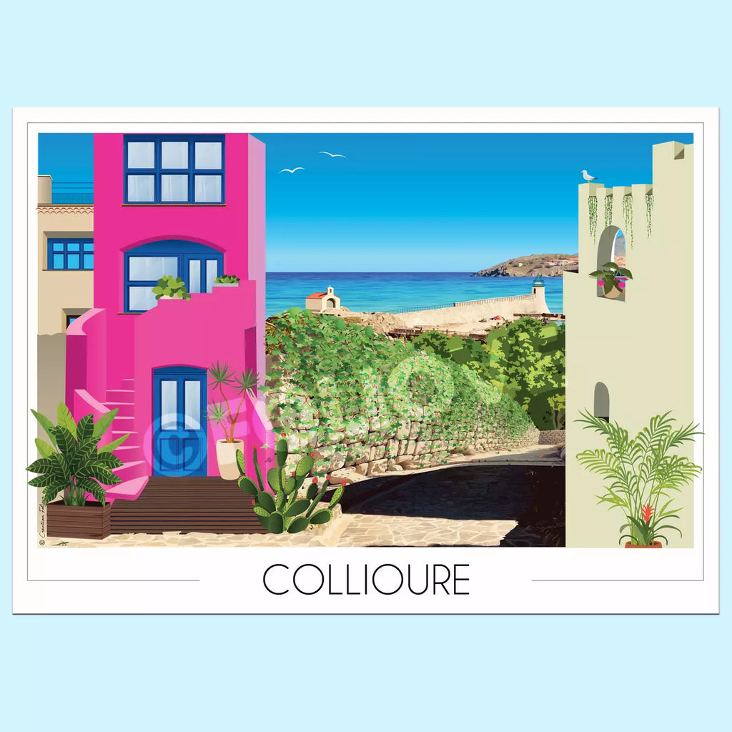 Affiche Collioure - Quartier du Mouré