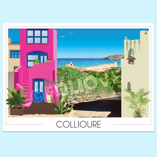 Affiche Collioure - Quartier du Mouré