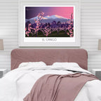 Affiche Canigou Pêchers en fleurs