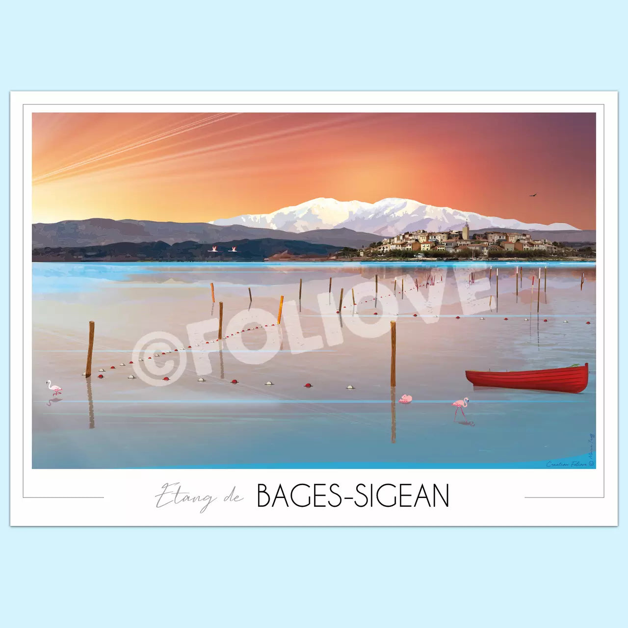 Affiche Étang de Bages Sigean
