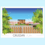 Affiche Salin de Gruissan - Roulotte