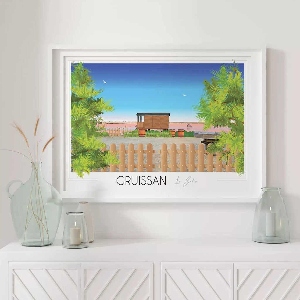 Affiche Salin de Gruissan - Roulotte