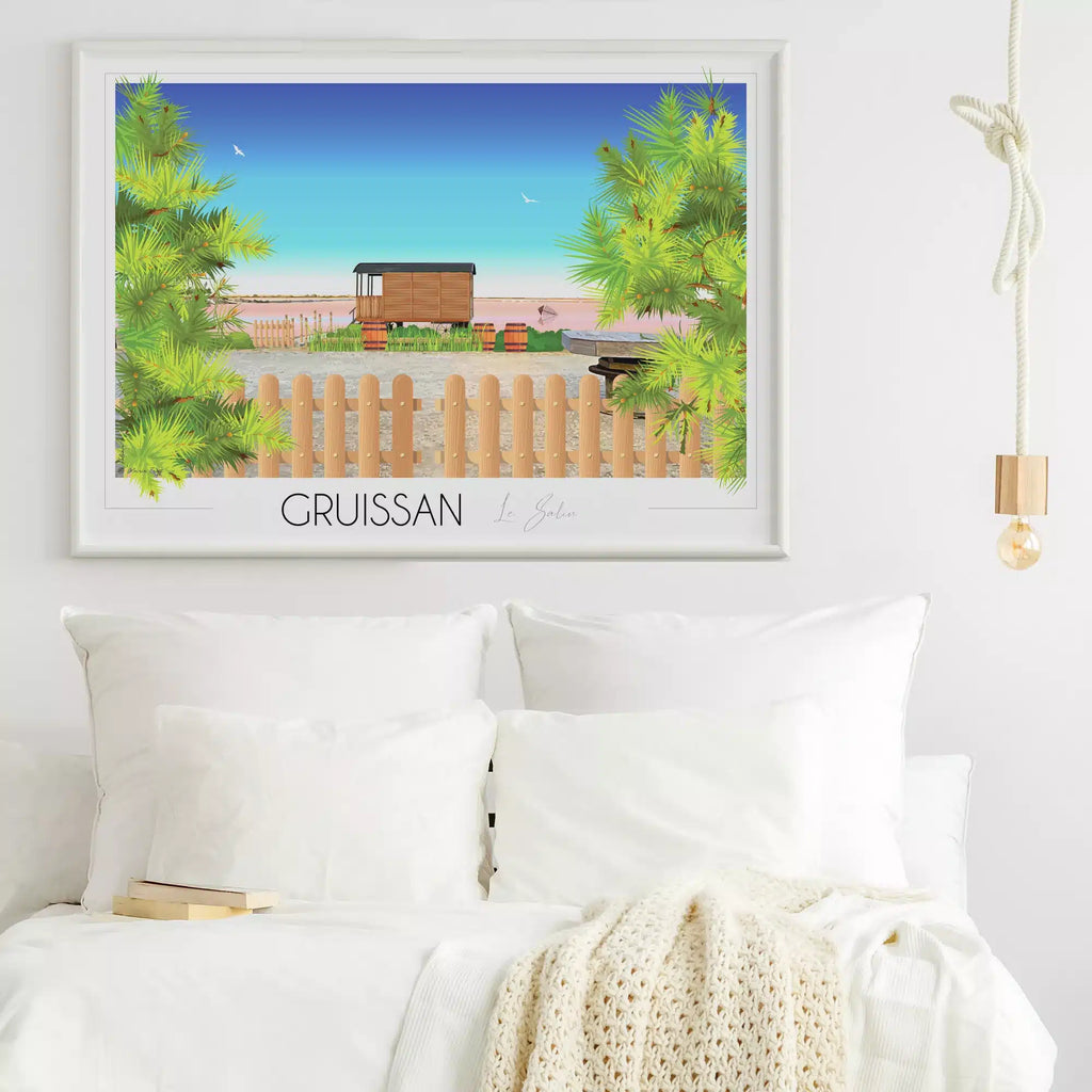 Affiche Salin de Gruissan - Roulotte