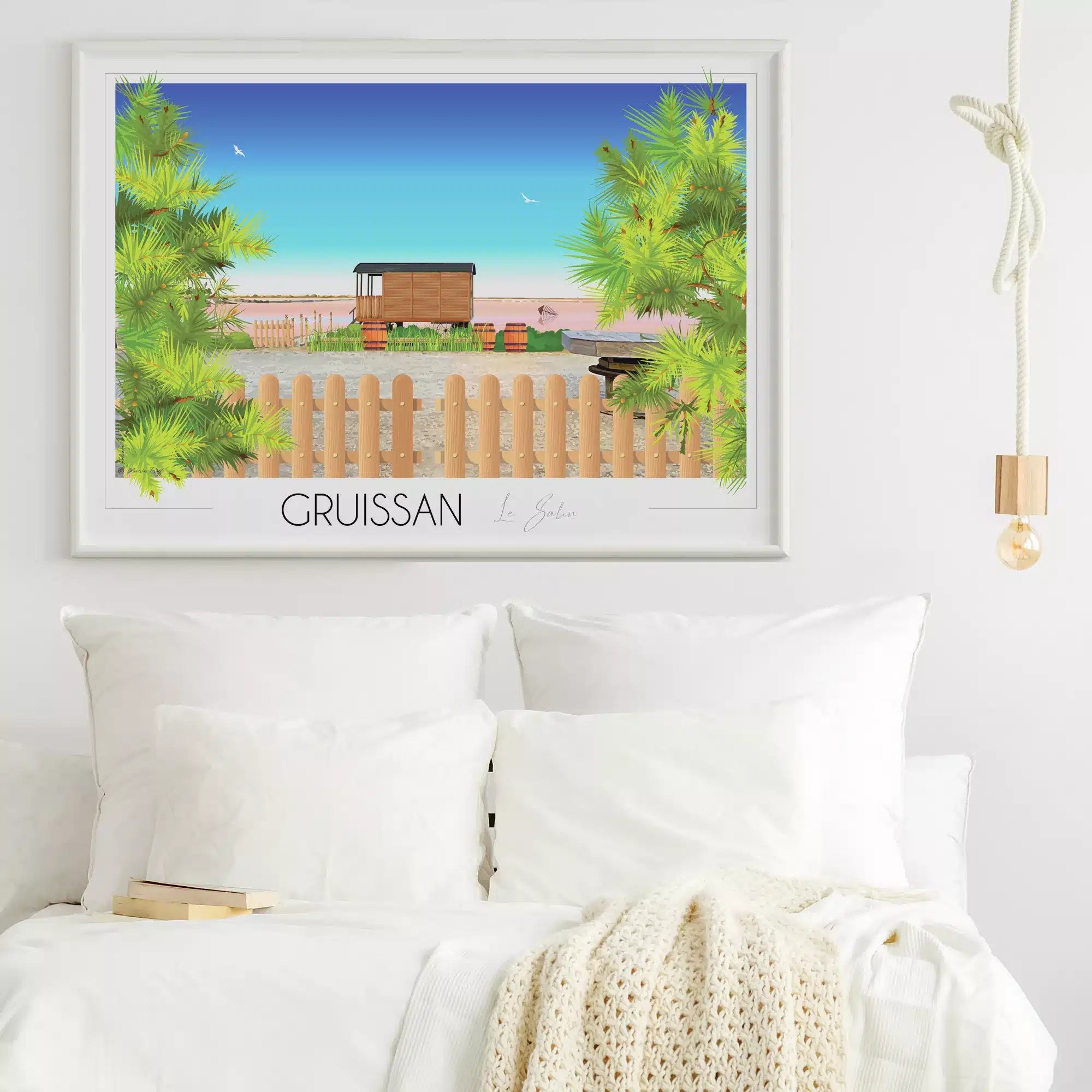 Affiche Salin de Gruissan - Roulotte