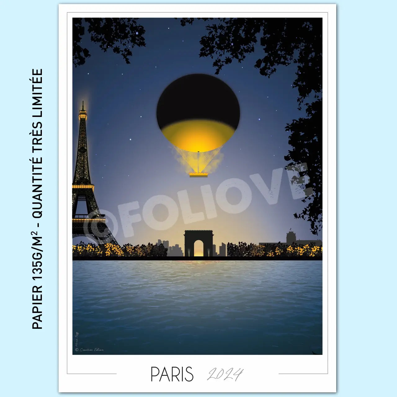 Affiche Paris Vasque Olympique 50x70cm | 135g