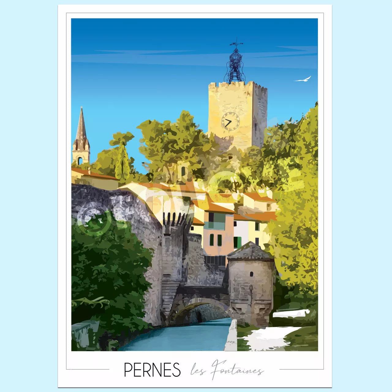 Affiche Pernes-les-Fontaines Village