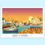 Affiche Saint-Cyprien port