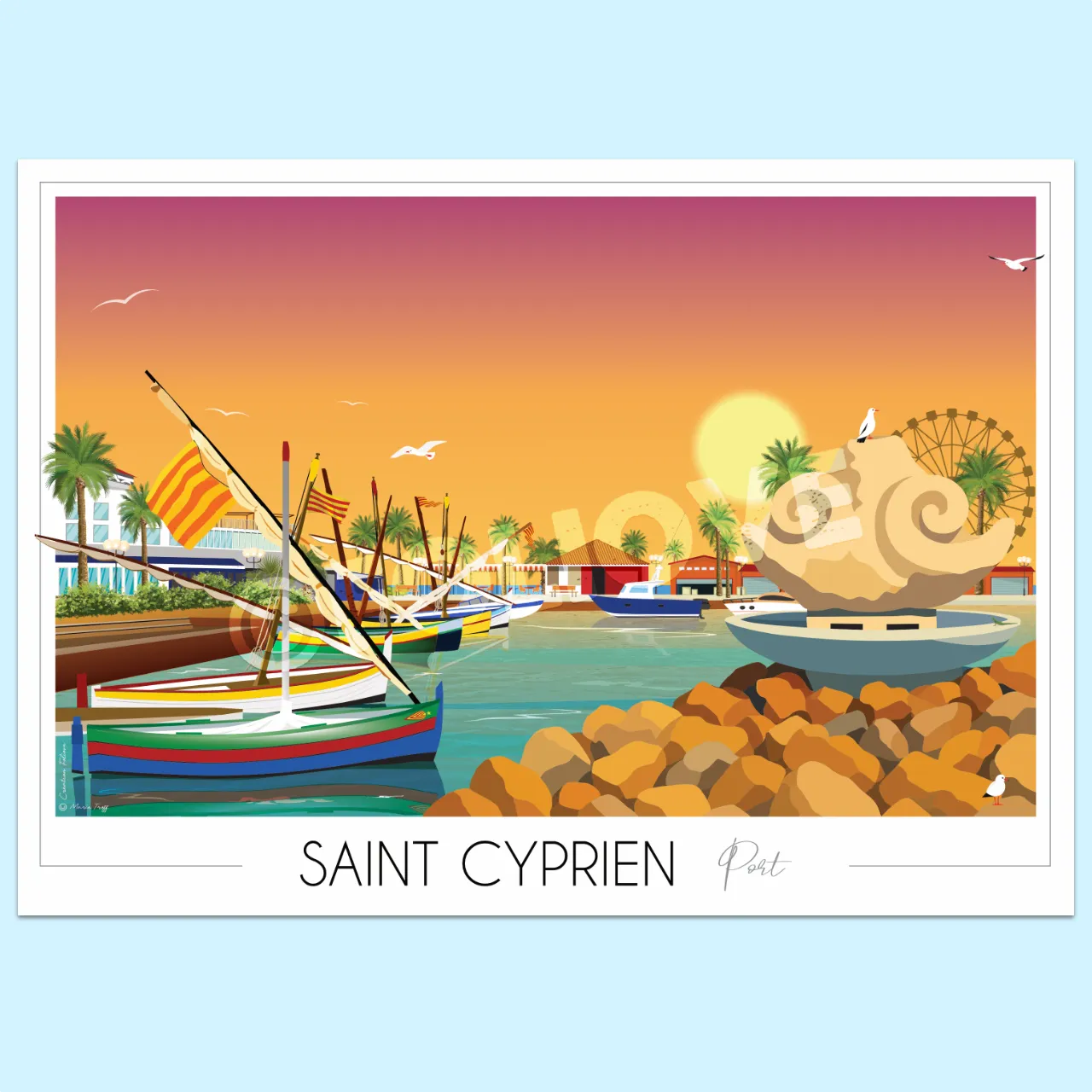 Affiche Saint-Cyprien port