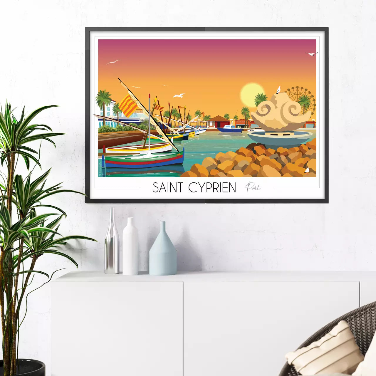Affiche Saint-Cyprien port
