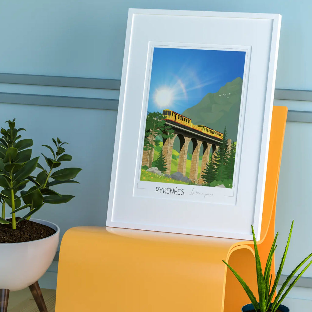 Affiche Train Jaune - Pont Séjourné