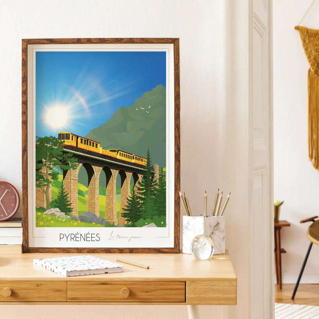 Affiche Train Jaune - Pont Séjourné