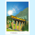 Affiche Train Jaune - Pont Séjourné