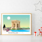 Affiche Montpellier Peyrou
