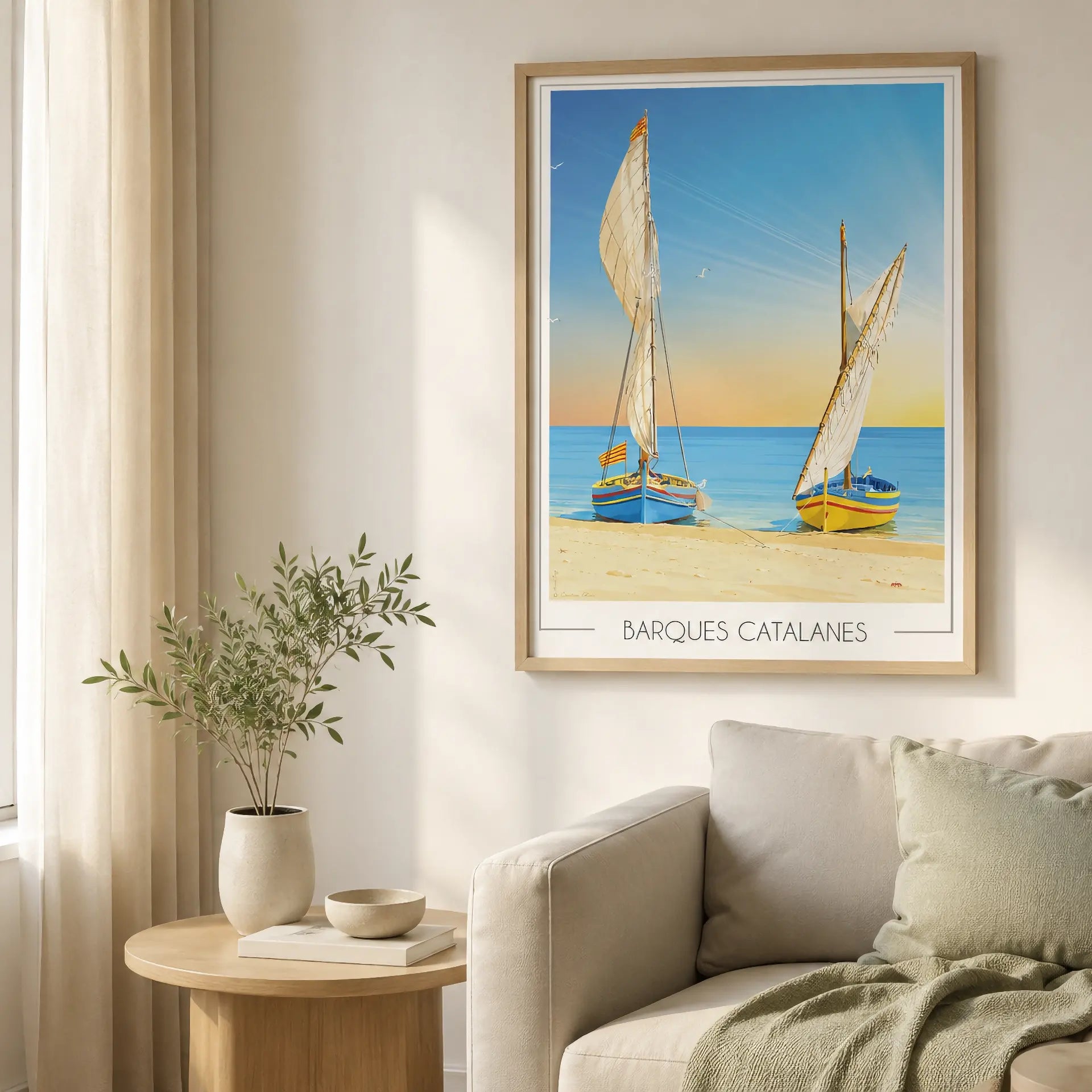 Travel Poster barques catalanes