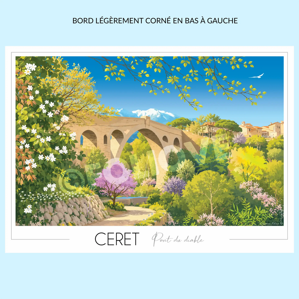 Affiche de Céret - Pont du Diable | Imparfaite 30x42