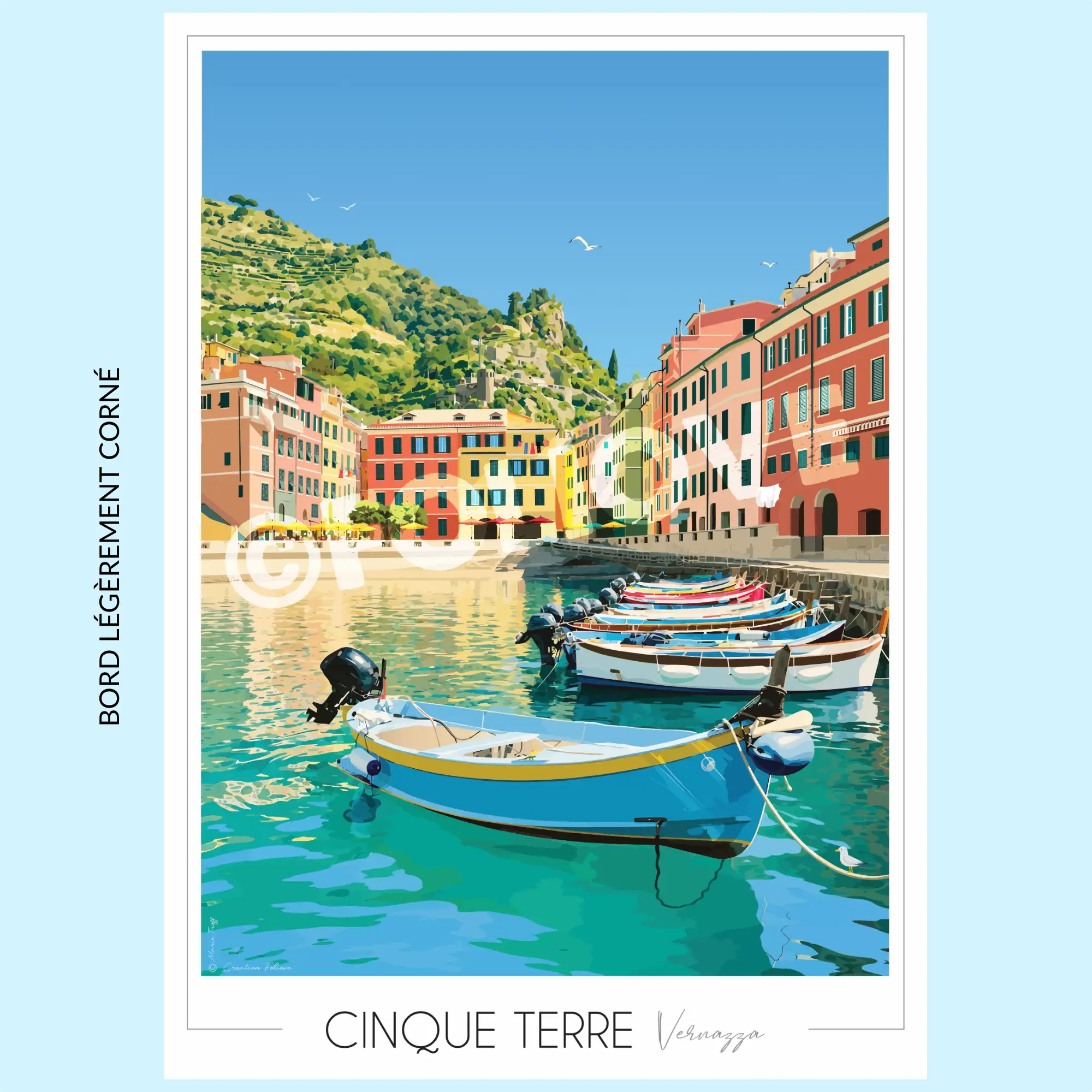 Affiche Cinque Terre – Vernazza | Imparfaite 50x70 cm