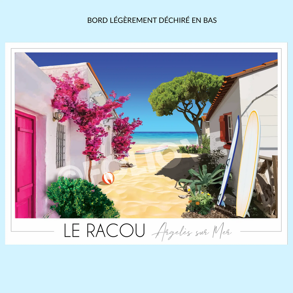 Affiche Plage du Racou imparfaite | 50x70 cm