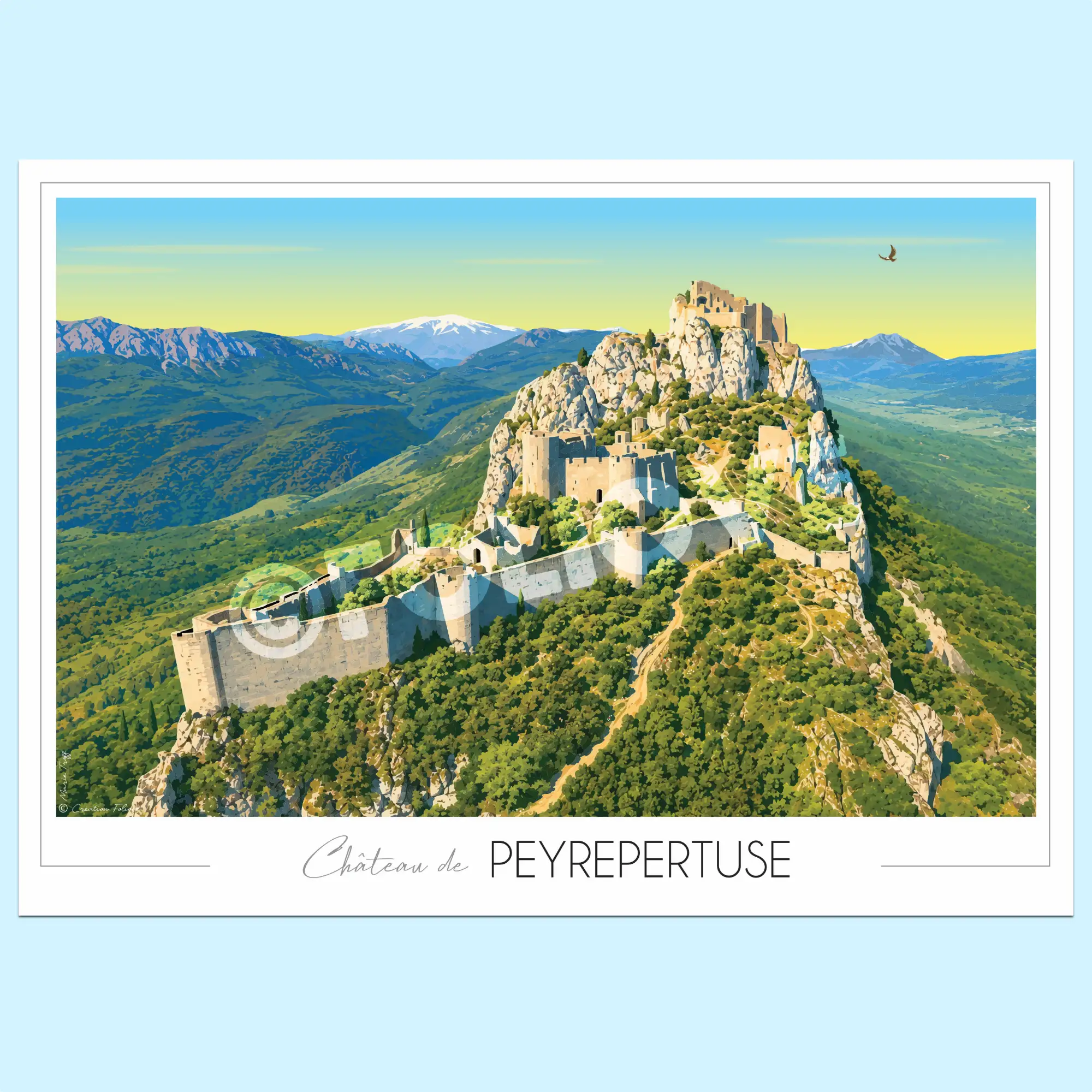 Illustration du chateau de Peyrepertuse