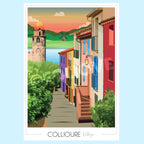 Poster Collioure Village illustré par Marie Troff pour Foliove