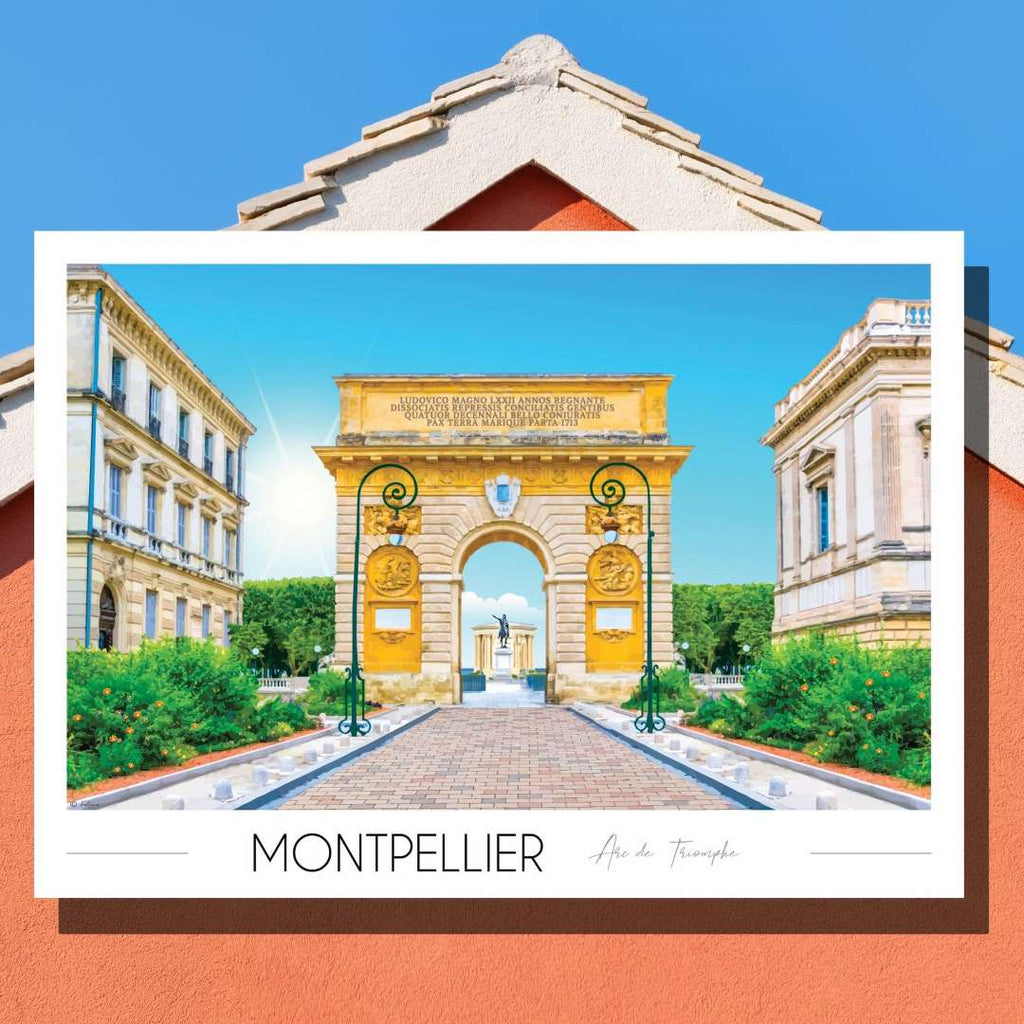 Affiche Montpellier Arc de Triomphe