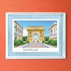 Affiche Montpellier Arc de Triomphe