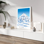 Décoration murale de montagne avec l'affiche du Pic du Midi de Bigorre mis en cadre