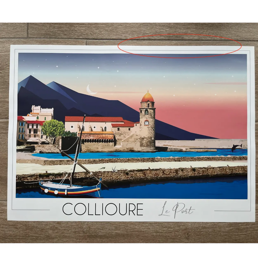 Affiche Collioure Plage | Imparfaite 50x70 cm