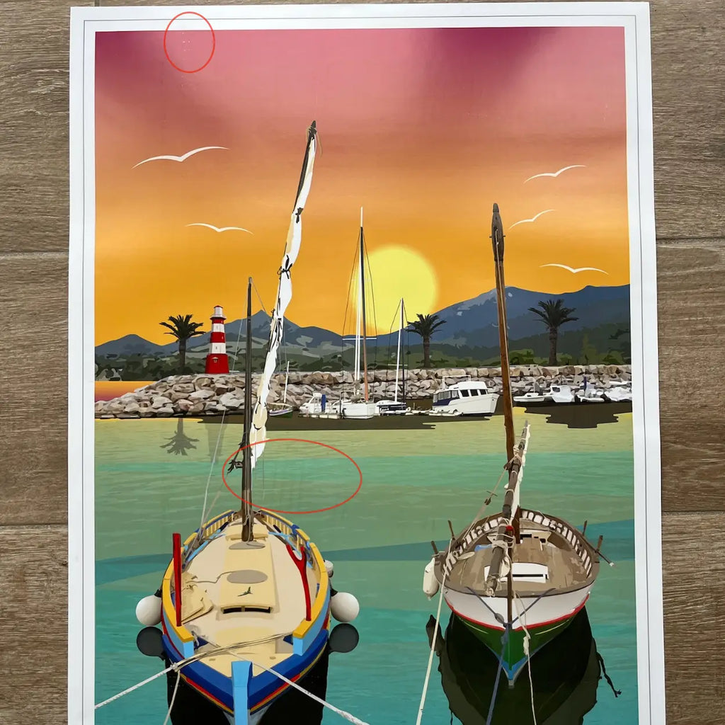 Affiche Argelès sur Mer Port | Imparfaite 50x70 cm