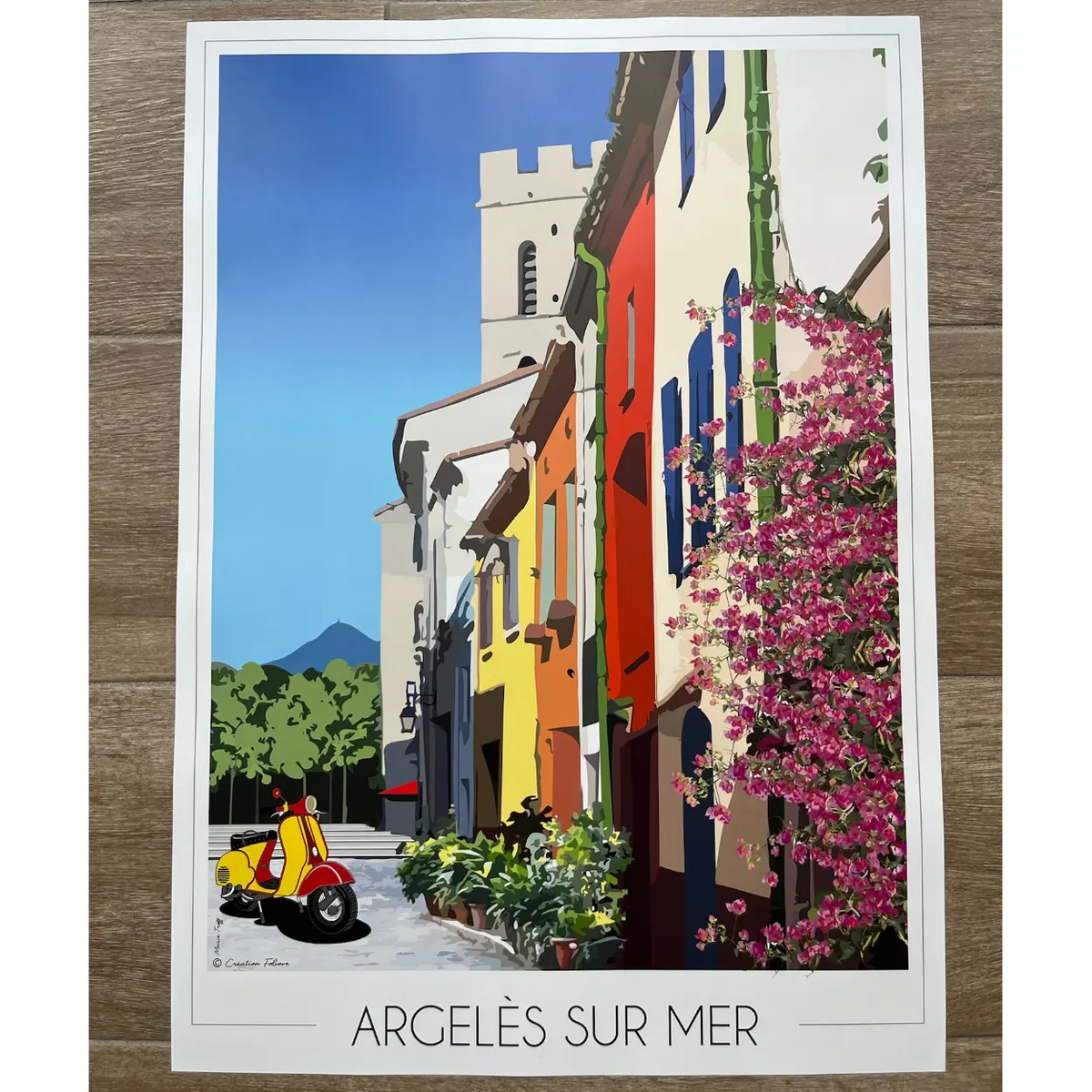 Affiche Argelès sur Mer village | Imparfaite 50x70 cm
