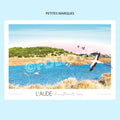 Affiche Aude et ses flamants roses | Imparfaite 30x42 cm