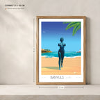 poster Banyuls sur mer Maillol A4 dans un cadre 21x30 cm