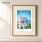 poster Barcelone Casa Battlo A3 dans un cadre 40x50 cm