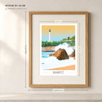 Phare de Biarritz A3 en affiche dans un cadre 40x50 cm