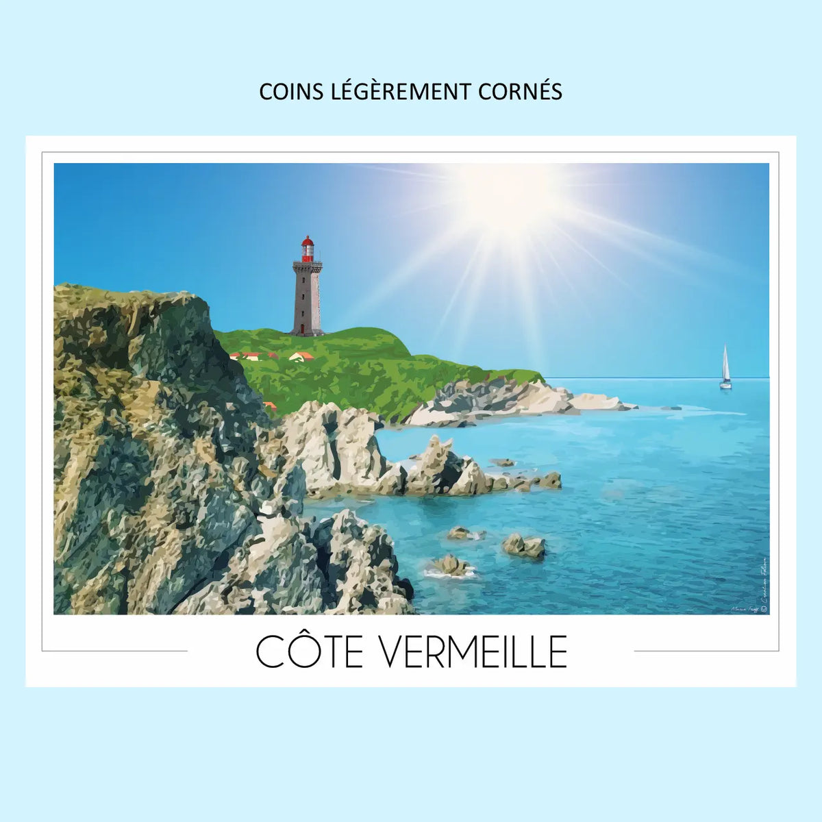 Affiche Côte Vermeille Cap Béar | Imparfaite 50x70 cm