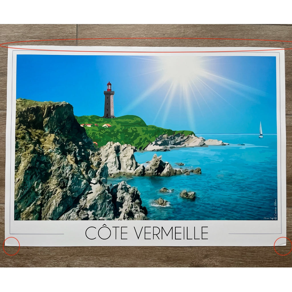 Affiche Côte Vermeille Cap Béar | Imparfaite 50x70 cm