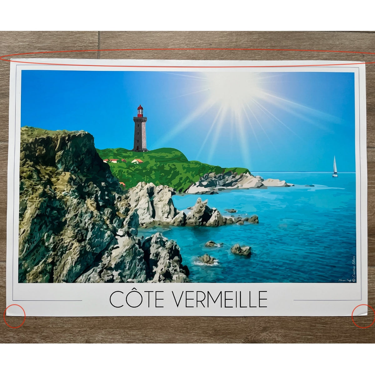 Affiche Côte Vermeille Cap Béar | Imparfaite 50x70 cm